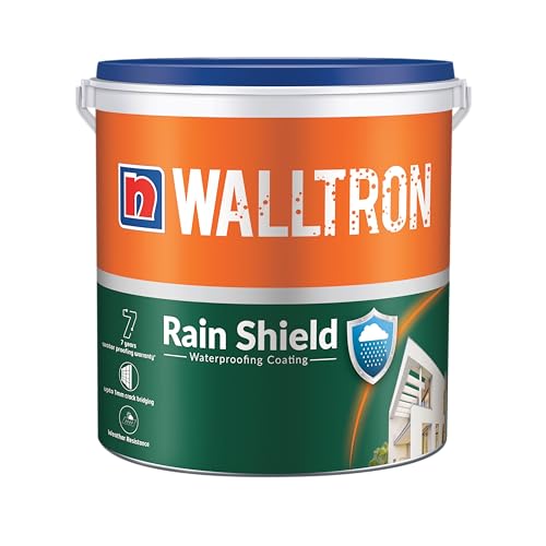 Walltron Rain Shield; Elastomeric Exterior Wall Waterproof Coating Paint (20 Litre)-Crack Bridging Waterproofing for Walls, Dirt Pick-up Resistant, 7 
