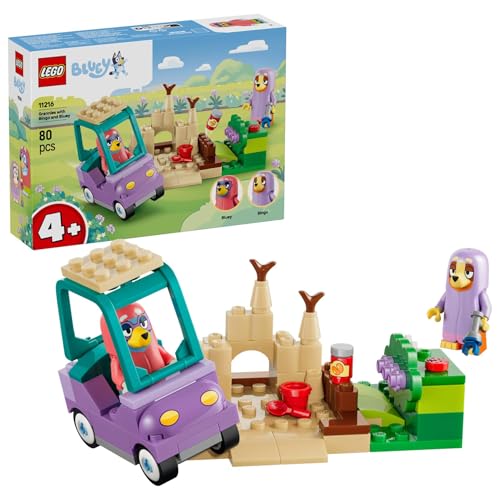 (-26%) LEGO Bluey Omas mit Bingo und Bluey - Lernspielzeug mit Auto, 2 Minifiguren & Garten - Montessori Set - Geburtstagsgeschenk für Mädchen & Jungen ab 4 Jahren - 11216