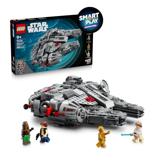 (-29%) LEGO Star Wars 75426 SMART Play: Millennium Falcon Model - Compatible Interactive Toy Set incl. 4 SMART Tags and 4 Minifigures - Gift Idea for 9+ Year Old Boys, Girls & Adult Fans
