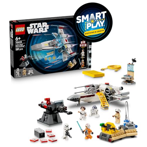 (-33%) LEGO Star Wars 75423 SMART Play: Luke's Red Five X-Wing - All-in-One Interactive Toy Set incl. SMART Brick, 5 Tags, 2 Minifigures & Charger - Gift Idea for 6+ Year Old Boys, Girls & Adult Fans