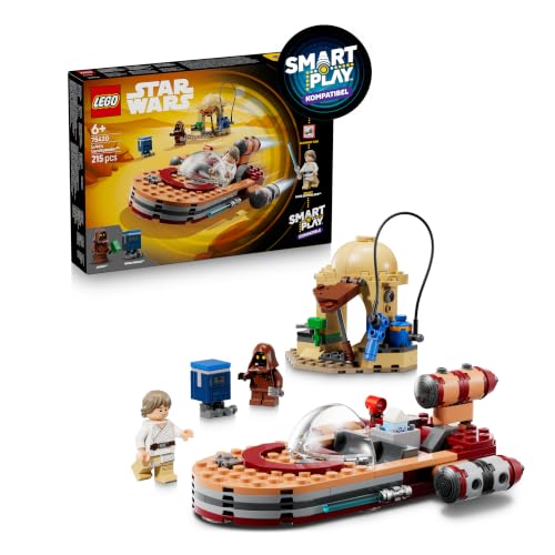 (-45%) LEGO Star Wars SMART Play: Lukes Landspeeder - Spielzeug für Kinder - Kompatibles Set mit SMART Tag und 2 Minifiguren - Geschenk für Jungen, Mädchen und Fans ab 6 Jahren - 75420