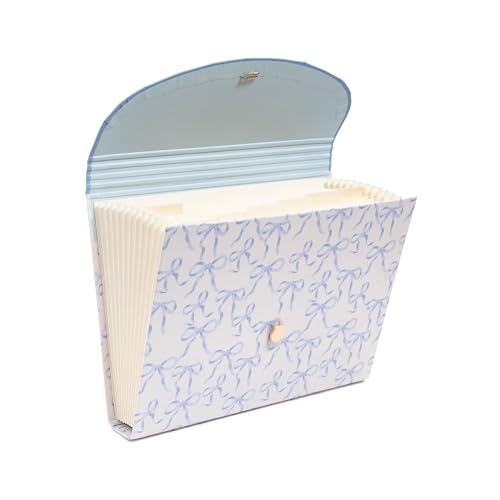U Brands 13 Pocket Expandable Folder with Tabs, Charming Coquette, 1 Count