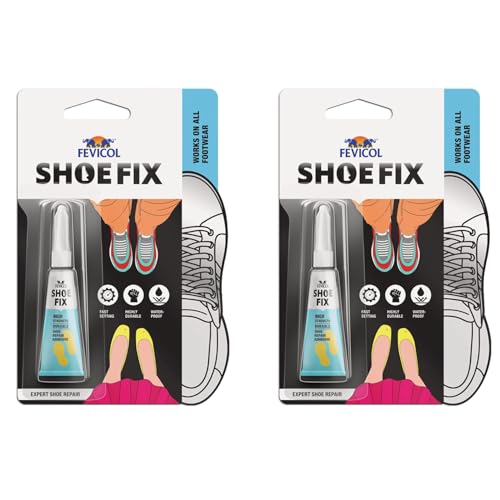 Fevicol Shoefix 2g, Pack of 2 | Expert Shoe Repair Glue | Swift Repairs, Waterproof, Easy to use & Unmatched Durability | Works on all Shoes - Formal,