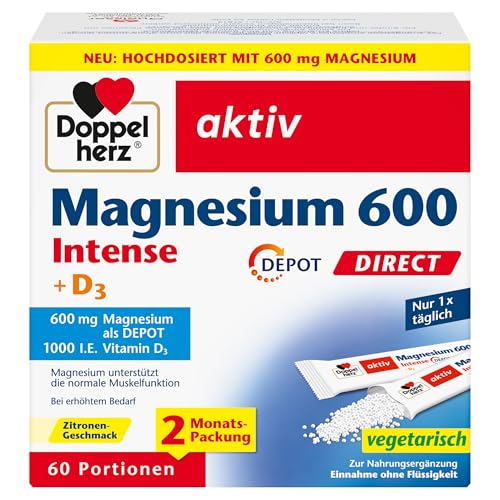 🔥 STARKER PREIS (-38%) Doppelherz Magnesium 600 Intense + D3 DEPOT DIRECT - mit Zitronen-Geschmack