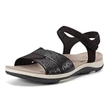 Earth® Sylo Casual Flat Sandals, Black 001, 6.5 M