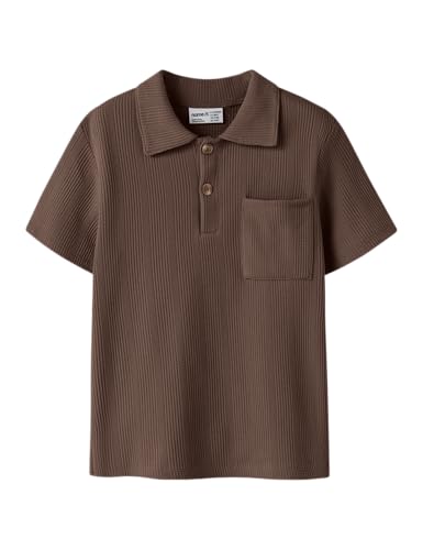 (-57%) Name IT Jungen Nkmhaksi Ss Nreg Polo, Chestnut, 116 cm