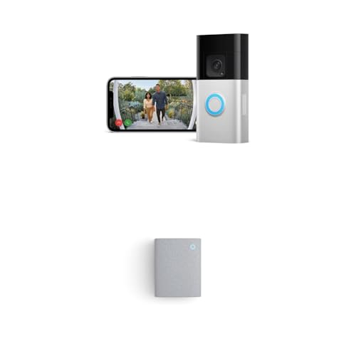 🔥 STARKER PREIS (-51%) Ring Akku-Videotürklingel Plus (Battery Video Doorbell Plus) + Chime (3. Gen.) | Kabellose Kamera | 1536p HD-Video | Kopf-bis-Fuß-Aufnahme, Schnellwechsel-Akkupack | Einfache Installation