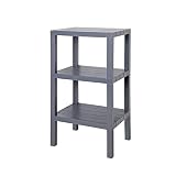 3 Katlı Köşe Rafı | Banyo, Mutfak ve Kiler İçin Yer Tasarruflu Organizer | Çok Amaçlı Plastik Raf | 3 Farklı Renk Seçeneği (38x29x74cm) (GRİ)