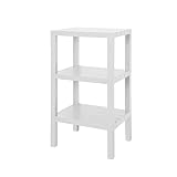 3 Katlı Köşe Rafı | Banyo, Mutfak ve Kiler İçin Yer Tasarruflu Organizer | Çok Amaçlı Plastik Raf | 3 Farklı Renk Seçeneği (38x29x74cm) (BEYAZ)