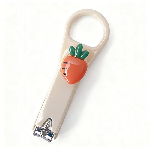 Premium Nail Clippers, Cute Nail Care Kit Sturdy Nail Trimmer Fingernail Clippers for Girls Gift Kids,Carrots-White