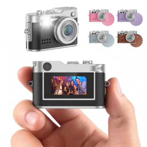 (-33%) Rollei Minidigitalkamera Vintage Schwarz 1080P FHD Kleine Digitalkamera