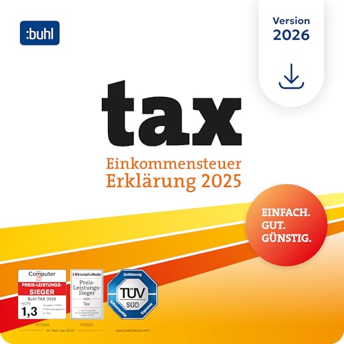(-29%) tax 2026 (für Steuerjahr 2025) Digitaler Download