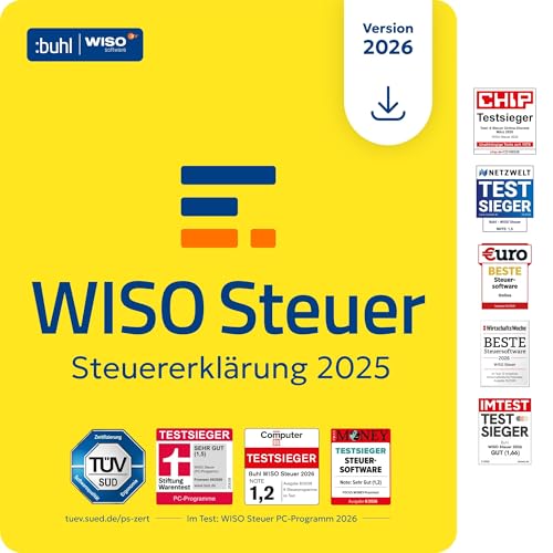 (-51%) WISO Steuer 2026 (für Steuerjahr 2025) Für Windows, Mac, Smartphones und Tablets | Digitaler Download