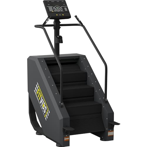 Fitvids Stair Stepper Machine, Commercial Grade Stair Climber with 15 Resistance Levels, Continuous Stair Stepping Machine for Cardio and Lower Body Workouts, LED Screen, Exercise Machine for Home Gym