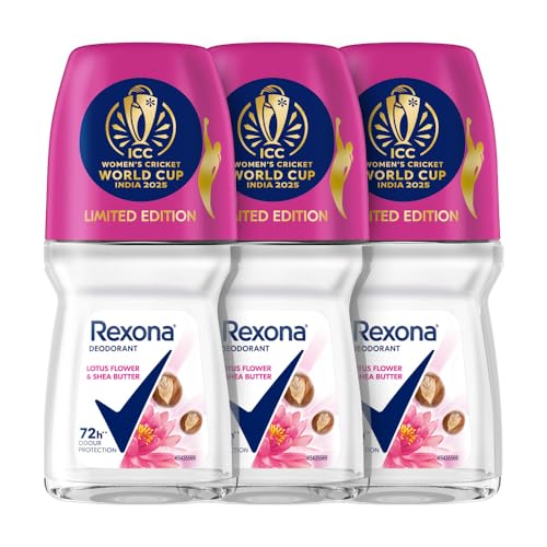Save 51% on Rexona Lotus Flower Antiperspirant Roll-On (72H Odour Protection) | ₹436 (Pack of 3, ₹897)