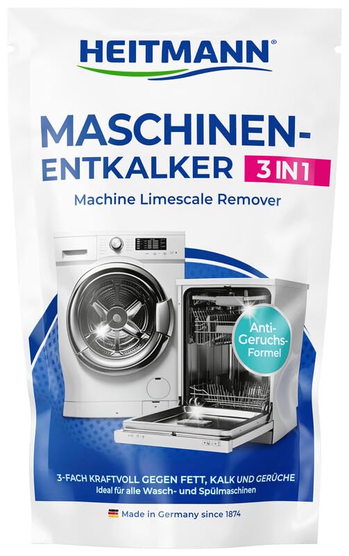 (-27%) HEITMANN Maschinen-Entkalker 3in1 175 g | Entfernt Kalk, Schmutz & Gerüche | Maschinenreiniger geeignet für Waschmaschine & Spülmaschine | Schont Dichtungen & Heizstäbe | Entkalker mit Zitronensäure