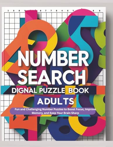 Number Search Diagonal Puzzle Book for Adults