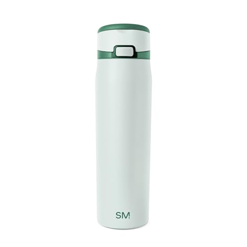 Simple Modern Mesa Loop Water Bottle with Covered Straw and Handle | 24oz Cup Holder Friendly Insulated Stainless Steel Bottles for Travel, Sports and School | Agave