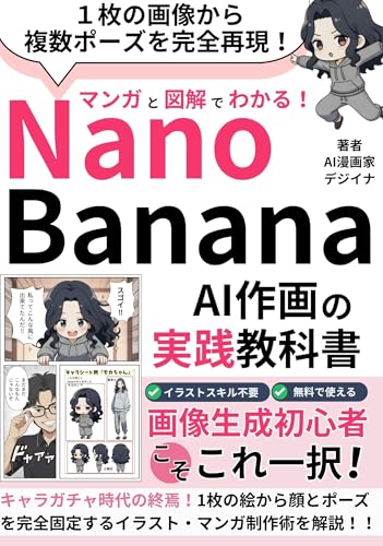 Nano Bananaを活用したAI作画の実践教科書～これ以上やさしく書けない漫画と図解付き～: キャラガチャ時代の終焉！１枚の画像から複数ポーズを完全再現！【nanobanana】【画像生成AI】【Gemini】マンガと図解でわかるAIシリーズ