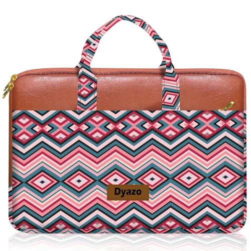 Dyazo 13 inch to 13.3 inch Laptop Bag for Woman | Jute & Vegan Leather Handcrafted | Office Handbags with Zipper Closure | Compatible for Dell, HP, Ma
