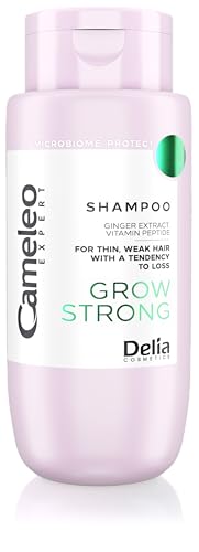 Cameleo – Grow Strong – Shampoo for Weakened & Thinning Hair – Ginger, Procapil Hair Peptide & HydroScalp – 300 ml