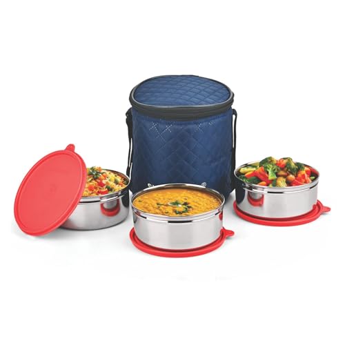 SignoraWare Big Meal Stainless Steel Container Set | Airtight & Leakproof | Durable & Rust-Free | Ideal for Office, School, Home & Outdoor Use (800mlx