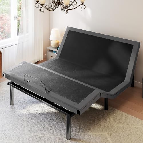 Sweetcrispy Full Adjustable Bed Frame, Ergonomic Electric Bed Base with Wireless Remote and 2 USB Ports, Head and Foot Incline, Zero Gravity Bed, Anti-Snore, Easy Assembly