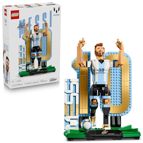 LEGO Editions Lionel Messi - Fußballlegende Spielzeug - 3D Figuren Modellbau - DIY Kinderzimmer Deko - Geschenk für Jungen, Mädchen ab 12 Jahren und Erwachsene Sportfans - 43015