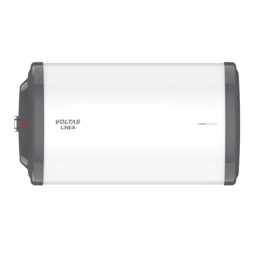 Voltas Linea 25L 3 Star Horizontal Mounting 2000W Water Heater, with Quartzline Technology (Glassline Tank), Warranty: Tank 7 Years, Element 3 Years, 