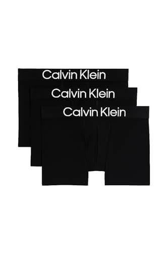 Calvin Klein Pacote com 3 cuecas boxer de microfibra, Preto/Preto/Preto, G