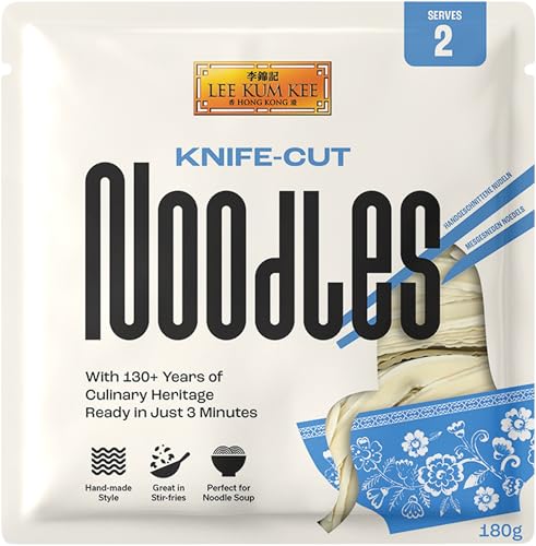 Lee Kum Kee Knife-Cut Noodles, 180 g Pack of 6