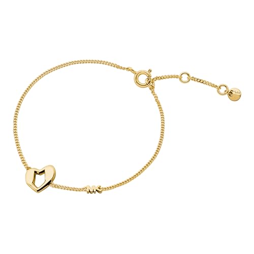 Michael Kors Women's 14k Gold Plated Sterling Silver Heart Bracelet (Model: MKC1778710)