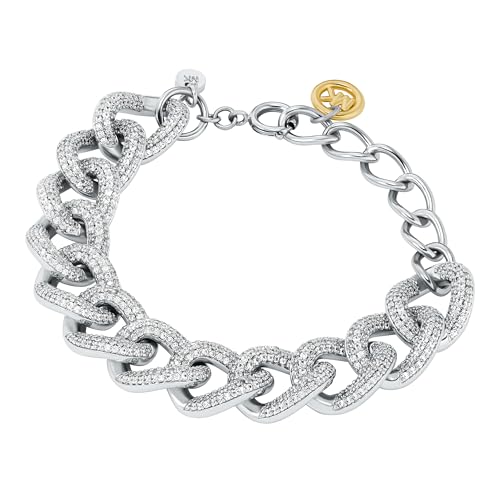Michael Kors Women's Silver Pavé Chain Bracelet (Model: MKJ8575931)