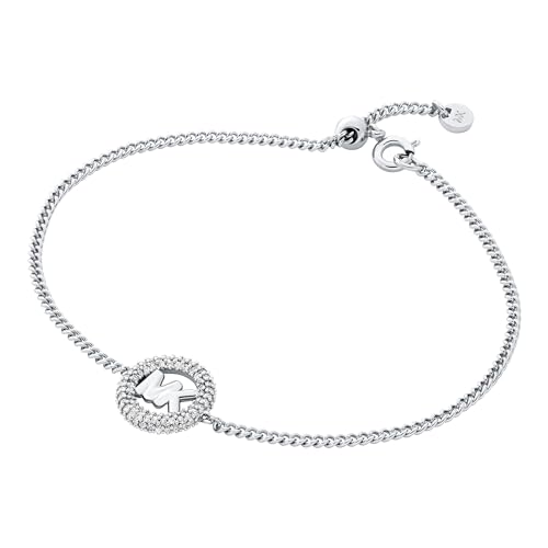 Michael Kors Women's Silver Pavé Logo Bracelet (Model: MKJ8577040)