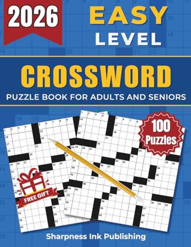 Easy Crossword Puzzle Books For Adults and Seniors