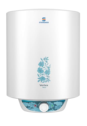 Standard By Havells Vertex Neo 4 Star 25L Storage Water Heater(Geyser)|Faster Heating|Safe to Use|Saves Electricity|Hydro Guard Coated Anti Rust Tank|