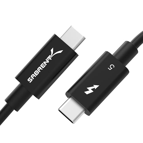 Sabrent Thunderbolt 5 USB-C Certified Cable Fast & Versatile A 3-foot cable that boasts 120Gbps