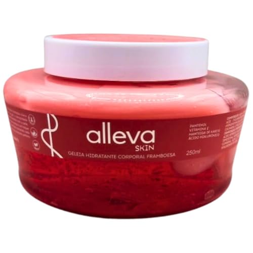 Geleia Hidratante Corporal Framboesa 250ml - Alleva | Absorção Rápida, Leveza Refrescante