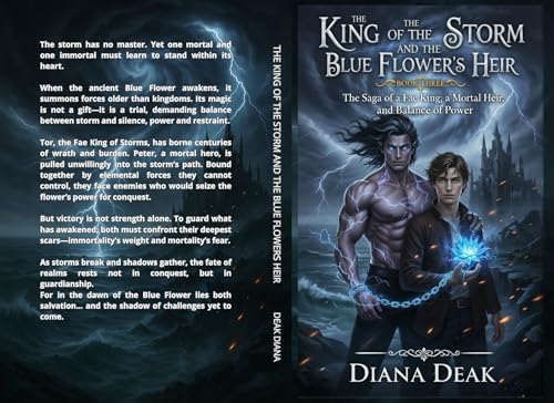 The King of the Storm and the Blue Flower's Heir by Diana Deak, book cover