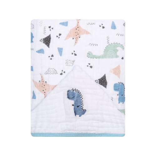 Toalha de Banho Bebê Papi Soft com Capuz Bordada 90x75 cm, Jurassic, Verde