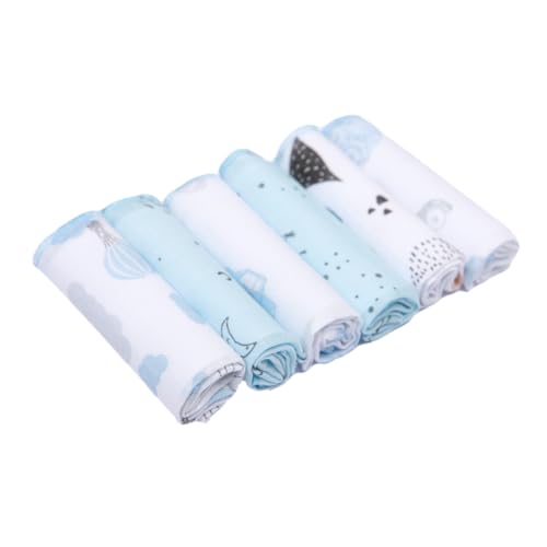 Paninho de Boca Bebê Papi Soft Estampado 28x28 cm – Contém 6 Unidades, Azul