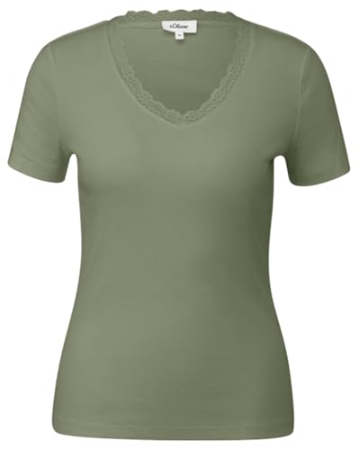 🔥 SELTEN SO GÜNSTIG (-49%) s.Oliver RIPP-T-Shirt mit Spitze am Ausschnitt