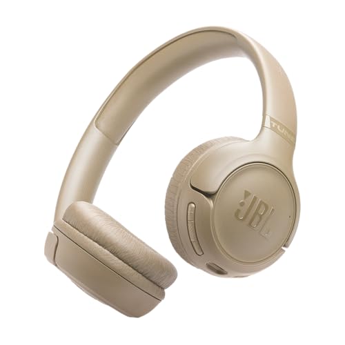JBL Tune 530BT, Kabelloser On-Ear-Kopfhörer mit Bluetooth, Beige