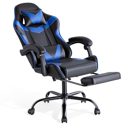 🔥 STARKER PREIS (-40%) Sweetcrispy Gaming Stuhl, Ergonomisch Gaming Chair, Modernes Blau