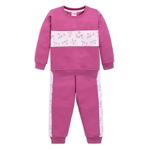 LuvLap Baby Girls Full Sleeve Sweatshirt & Pyjama Set