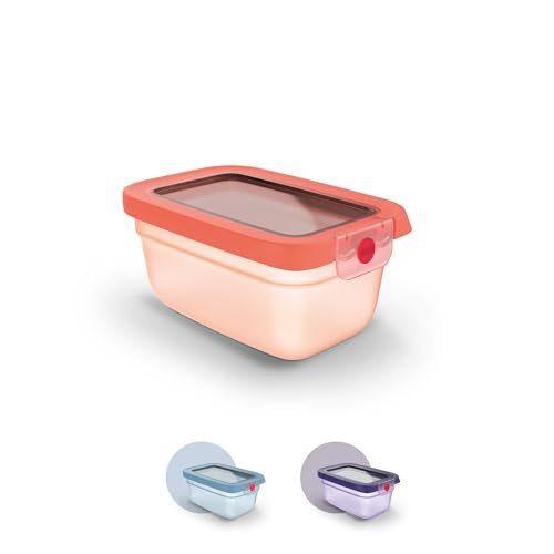 🔥 STARKER PREIS (-50%) EMSA oneClick Frischhaltedose, verschlossen mit nur 1 x Klick, Lebensmittel 2 x länger frisch, 100% dicht, Made in Germany, 0,75L, gefrier-, mikrowellen- und spülmaschinengeeignet, orange, N1210500