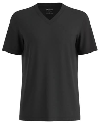 🔥 SELTEN SO GÜNSTIG (-50%) s.Oliver Herren T-Shirt – V-Ausschnitt, Jersey, Label-Print