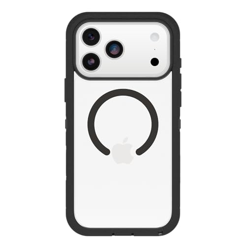 OtterBox iPhone 17 Pro Max Defender Series Pro XT Clear Case - Dark Side - Black - Tough, Rugged & Durable iPhone Case, Snaps on MagSafe