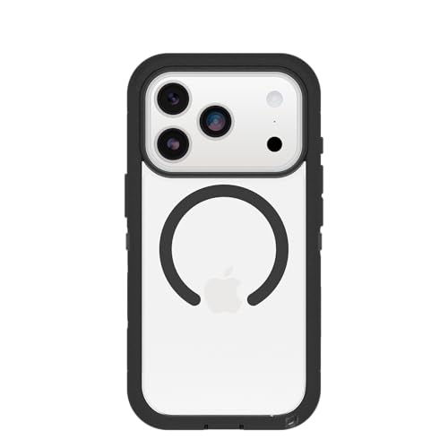 OtterBox iPhone 17 Pro Defender Series Pro XT Clear Case - Dark Side - Black - Tough, Rugged & Durable iPhone Case, Snaps on MagSafe