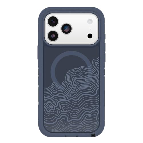 OtterBox iPhone 17 Pro Max Defender Series Pro XT Clear Case - Offgrid - Blue - Tough, Rugged & Durable iPhone Case, Snaps on MagSafe